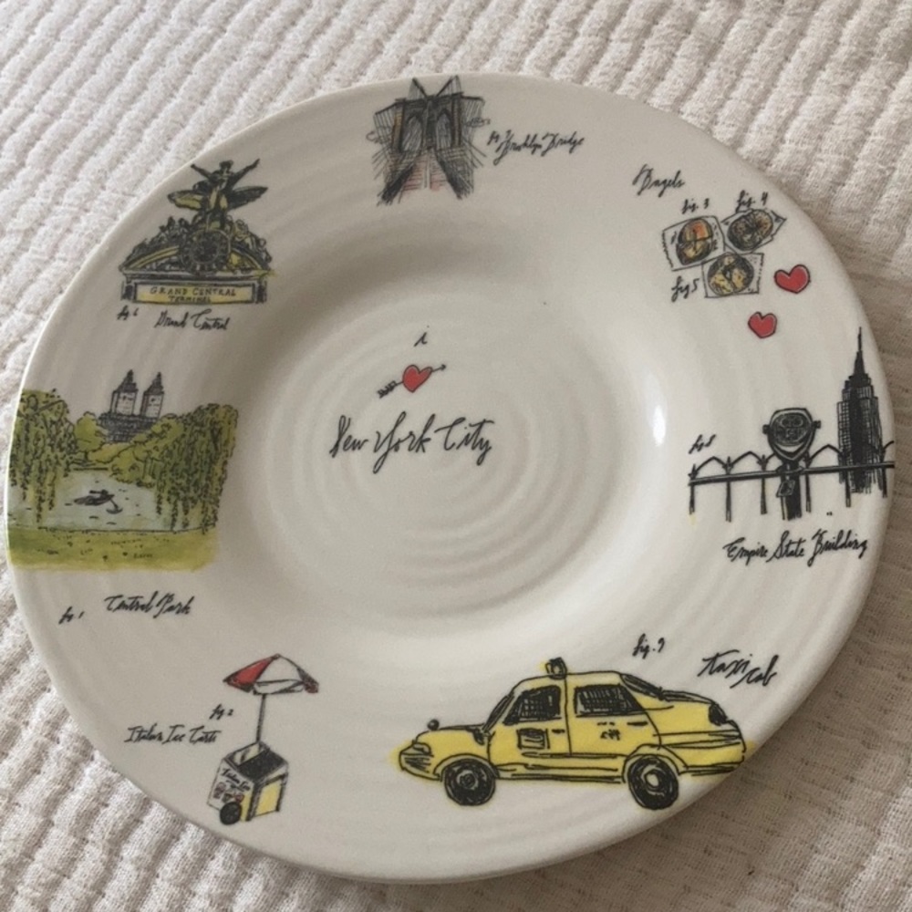 NEW I Love New York Anthropologie Plate